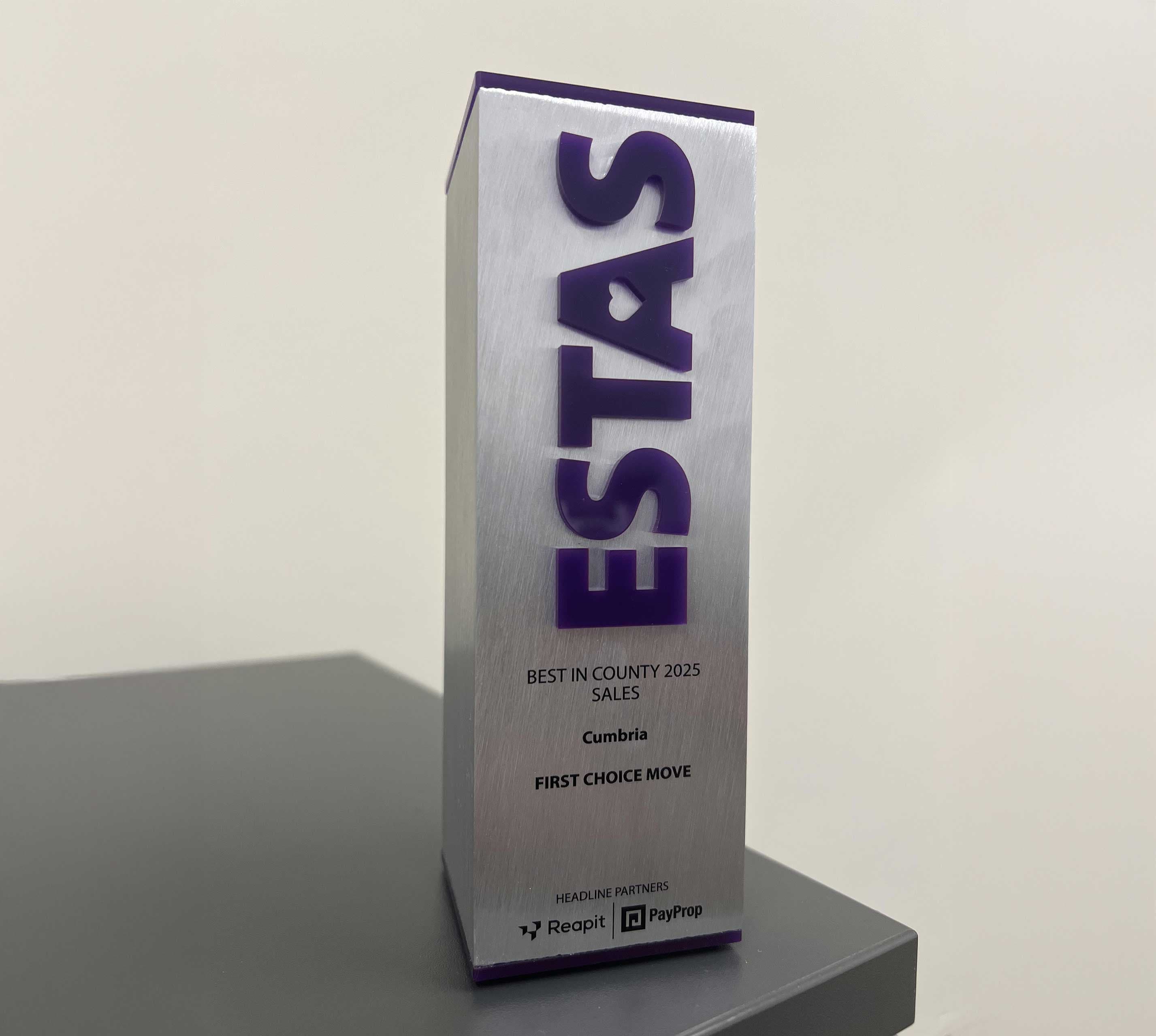We have won the ESTAS "best in county" award!